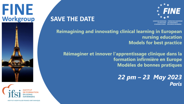 Workgroup (hybride)– FINE EUROPE Réimaginer et innover l’apprentissage clinique dans la formation infirmière en Europe.
